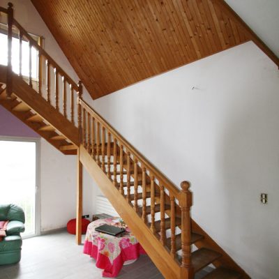 relookage d'un escalier bois naturel